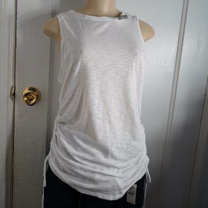 NEW Slub Ruched Side Tie Easy Tank TOP Size: SMALL